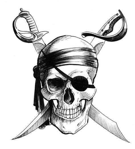 Pirate Skeleton Art Drawings