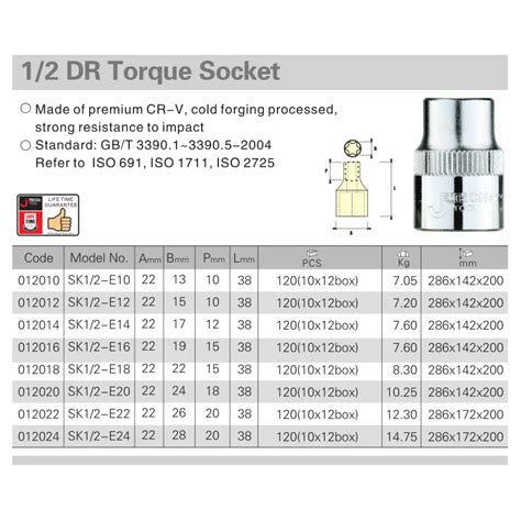 Torx Screw And Star Socket Size Chart Tien I 46 Off