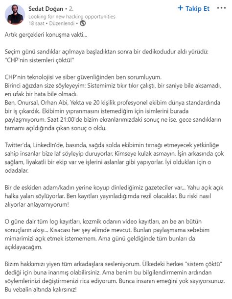 Yekvücut on Twitter CHP nin Teknoloji ve Siber Güvenlik Sorumlusu