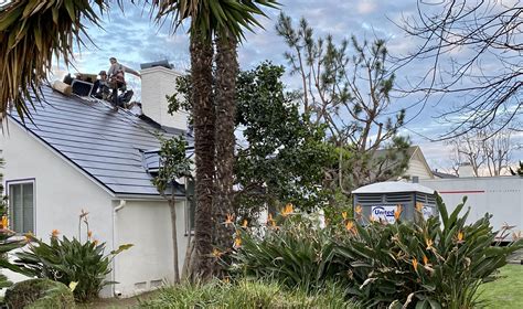 First Tesla Solar Tile roof installation in our neighborhood. : r/TeslaLounge