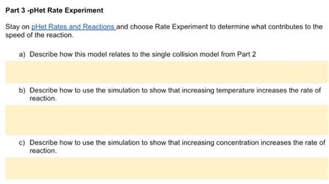 Solved Part Phet Rate Experiment Stay On Phet Rates And Chegg