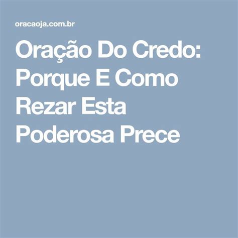 Credo Ao Contr Rio Poder Do Credo Invertido Ba Em Ora O