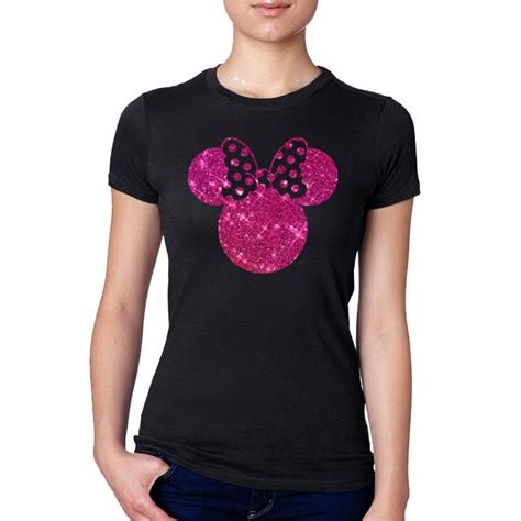 Glitter Minnie Mouse Shirt Pink Minnie Shirt Adult Disney