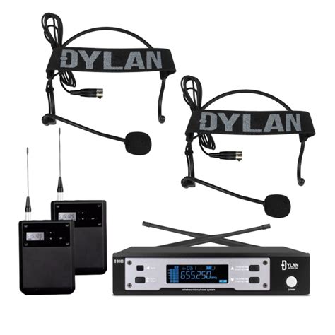 Microfone Headset Sem Fio Duplo Canais Dylan D S Na Loja