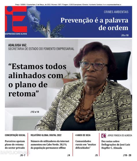 Expresso Das Ilhas Mar Jornais E Revistas Sapo Pt Ltima