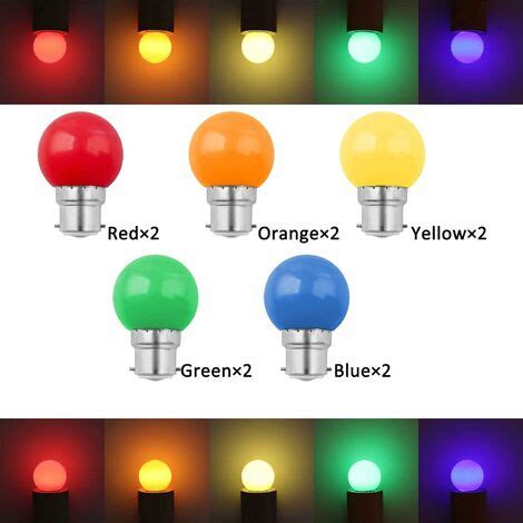 Lot De Ampoule Couleur Led B W Ampoule Ba Onnette Color Es