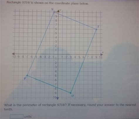 Rectangle Stuv Is Shown On The Coordinate Plane Below What Is The