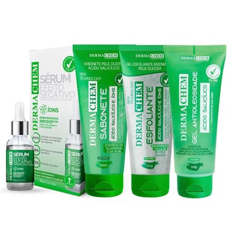 Kit Skincare Tratamento Facial Para Peles Acne E Oleosas Dermachem