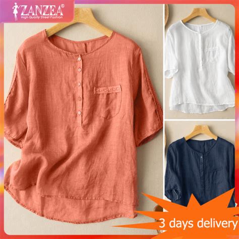 3 Days Delivery Esolo ZANZEA Muslimah Women Muslim Summer Short Sleeve