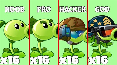 PvZ 2 Challenge 16 Plants Max Level Use POWER UP Vs Jester Zombie