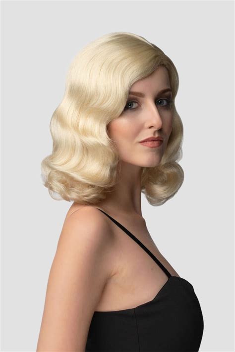 40s Blonde Pinup Style Wig With Marcel Waves Lauren Annabelles Wigs Uk