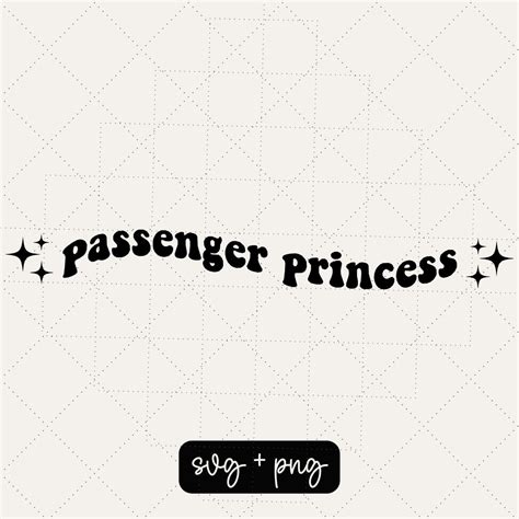 Passenger Princess Svg, Car Decal Svg, Wavy Svg, Trendy Wavy Svg, Sublimation Svg, Cute Designs ...