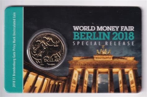 australian   world money berlin brandenburg gate privy mark coin