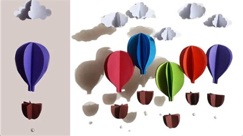 Hot Air Balloon 3d Model Paper Hot Air Balloon Diy Hot Air Balloon Paper Hot Air Balloon