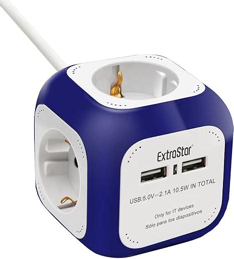 Extrastar De Typ Power Cube Fach Steckdosenw Rfel Mit Usb