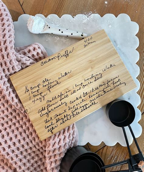 Handwritten Recipe Cutting Board Grandma S Handwriting Etsy