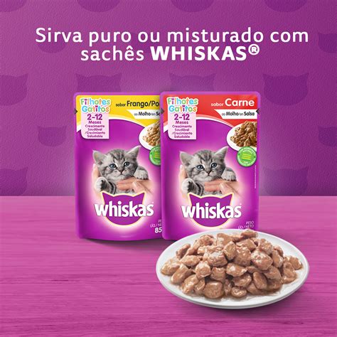 Ração Seca para gatos filhotes Carne e Leite WHISKAS