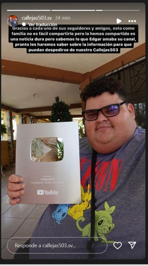 Fallece Youtuber Salvadore O Callejas Noticias De Hoy En El