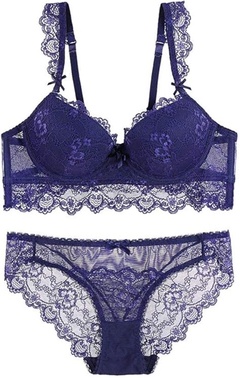 Bolawoo 77 Damen Bh Set Spitze V Push Up Bh Bra Und Slip Unterwäsche Lingerie Panty Dessous Sets