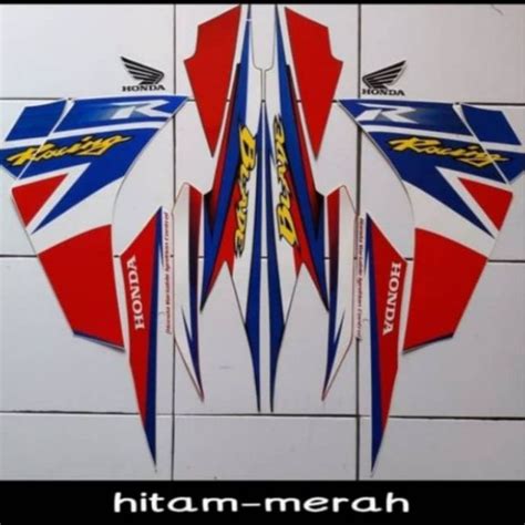 Striping Sticker Lis Body Honda Blade R New Thn Biru Merah