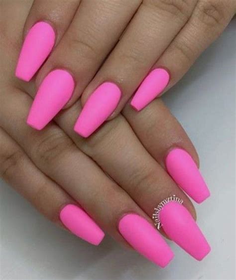 Pin By Rebecca On Makeup And Nails Barbie Pink Nails Matte Pink