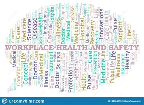 Workplace Health And Safety Word Cloud Stock Illustration