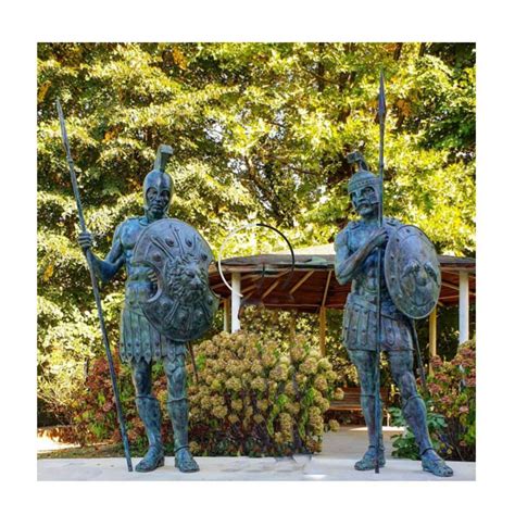 Standing Vintage Outdoor Wearing Armor Soldier Garden Statue