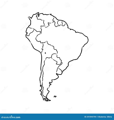 Map Of South America Map Concept South America Vector Stock Vector