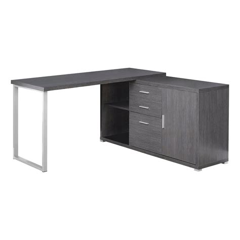 Monarch Specialties Computer Desk 60 Inch L Grey Left Or Right Facing The Home Depot Canada