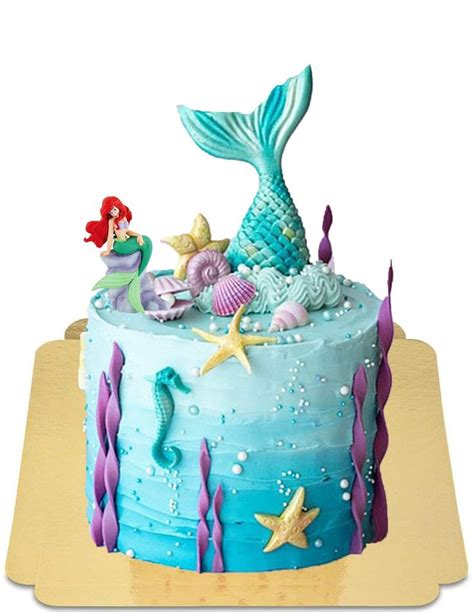 Gâteau Ariel la petite sirene sirène vegan sans gluten Mermaid