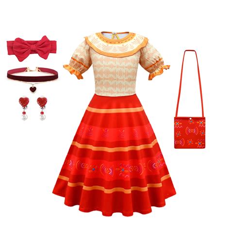 Disney Red Dress With White Flowers