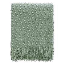 Battilo Home Sage Green Throw Blanket For Couch Knitted Soft Sage