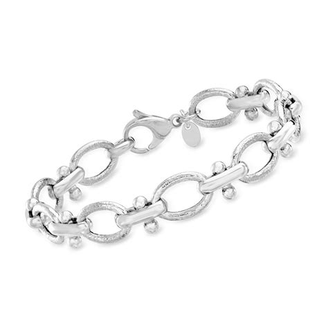 Italian Sterling Silver Link Bracelet Ross Simons