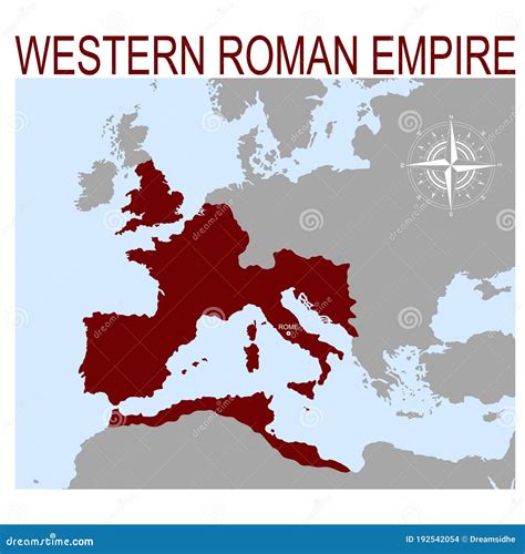 Vector Map of the Western Roman Empire Stock Vector - Illustration of ...