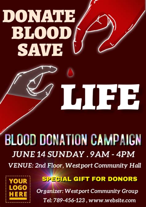 Blood Donation Campaign Template Postermywall