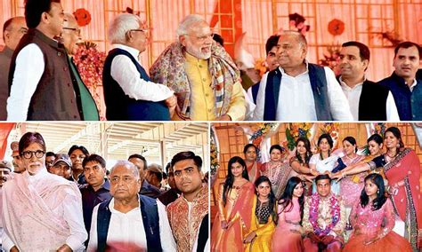 Modi Charms All Mulayamdom Pm Steals The Show At Tilak Ceremony Of