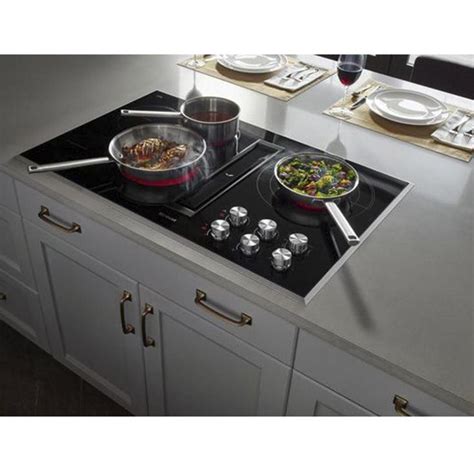 Jenn Air 36 Jx3 Electric Downdraft Cooktop In Black Nfm Downdraft