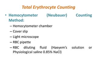 RBC Count And WBC Count PPT