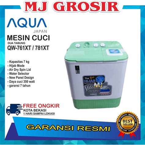 Jual Mesin Cuci Aqua Japan Qw Xt Xt Xt Kg Tabung Hijab