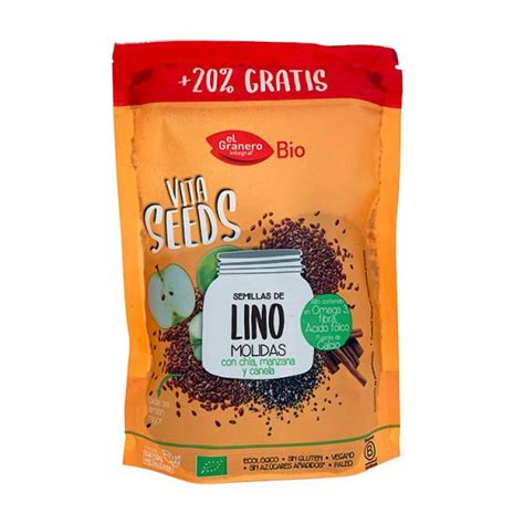 Lino Molido Ch A Manzana Y Canela Bio Vita Seeds El Granero Integral