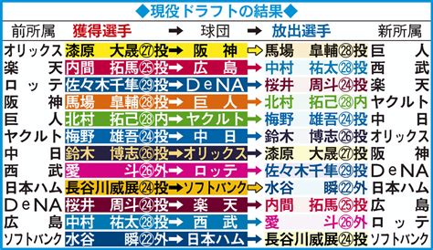 【現役ドラフト】昨年より「活性化」 ドラ1が3人移籍、阪神大竹らの成功が各球団を刺激／総括 プロ野球写真ニュース 日刊スポーツ