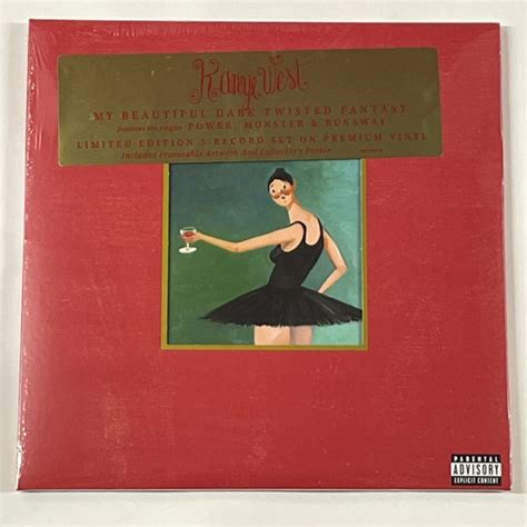 Kanye West My Beautiful Dark Twisted Fantasy 3lp Vinyl Limited Etsy