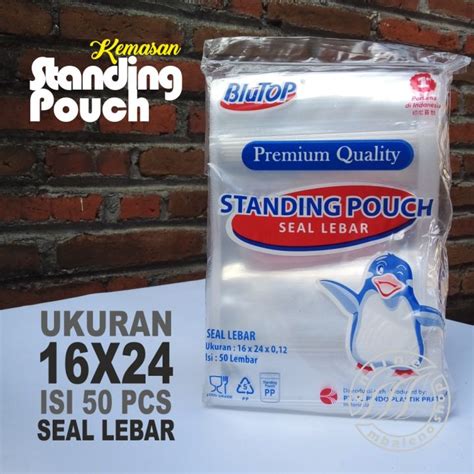 Standing Pouch 16x24 Seal Lebar 50 Pcs Kemasan Standing Pounch