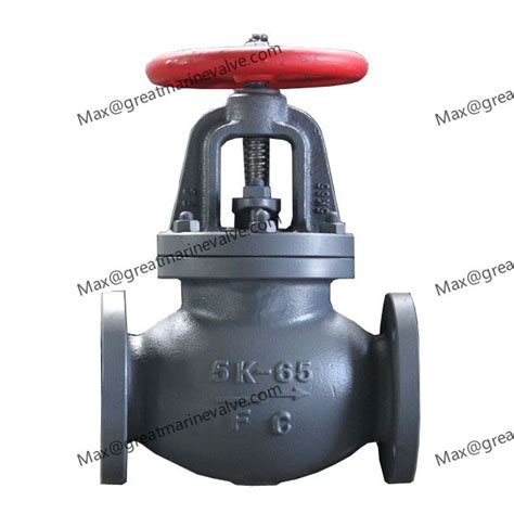 Jis F Marine Cast Iron Globe Sdnr Valve To