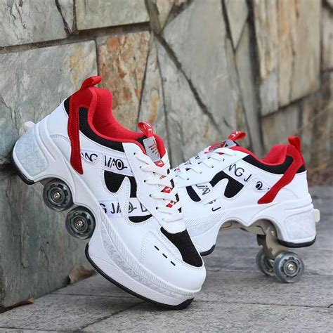 Купить Кроссовки Wheels с двойными колесами Роликовые кроссовки для ...