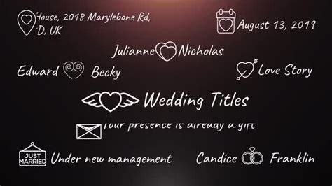 Wedding TItles - Premiere Pro Templates | Motion Array