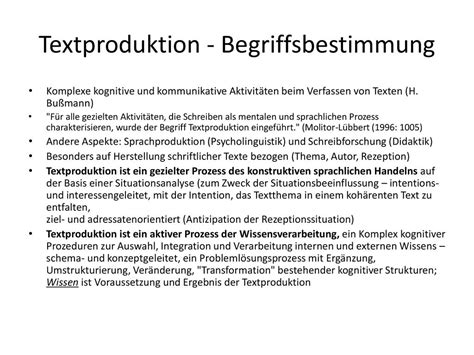 Textproduktion Ppt Herunterladen