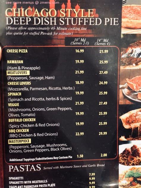 Online Menu Of Chicago Bros Pizzeria Restaurant San Diego California 92108 Zmenu