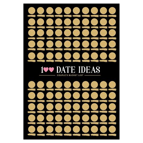 100 Date Night Ideas Scratch Off Poster For Couples Romantic Fun