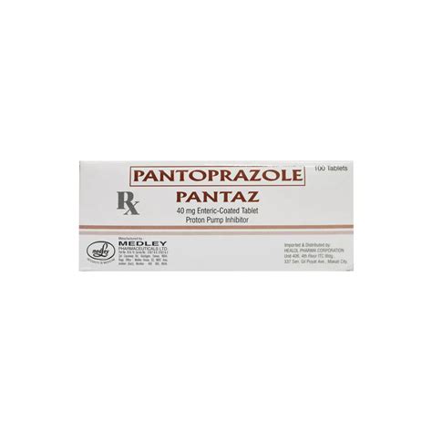 Pantaz Pantoprazole Sodium Sesquihydrate 40mg Enteric Coated Tablet 1s